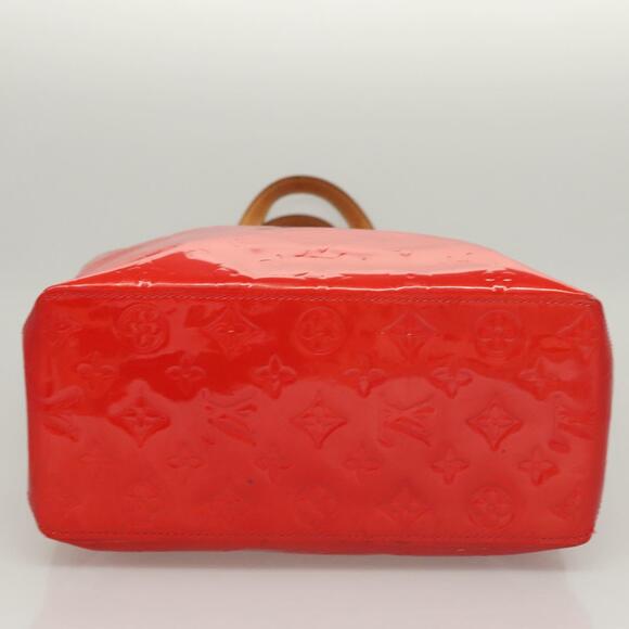 LOUIS VUITTON Monogram Vernis Reade MM Hand Bag Red Rouge M91086 - Picture 9 of 12